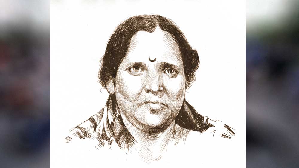 মাদক-রানি: মধ্যবয়সি বেবি পাটানকরের প্রতিকৃতি।