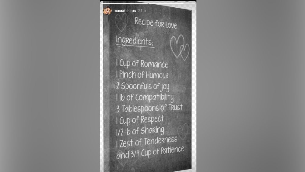 নুসরতের ইনস্টাগ্রাম স্টোরি।