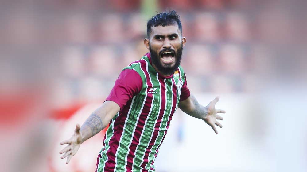 গোল করে শুভাশিসের হুঙ্কার। ছবি - এটিকে মোহনবাগান 