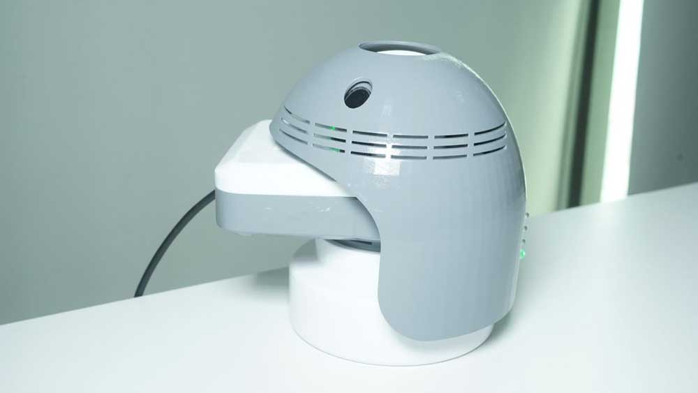 বাতাসে কোভিড শোঁকার যন্ত্র।