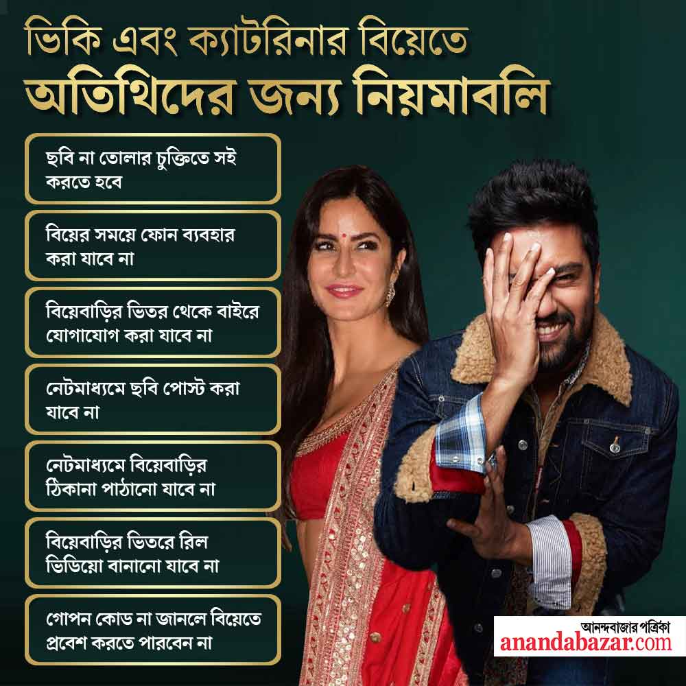 ভিকি-ক্যাটরিনার বিয়ের নির্দেশিকা