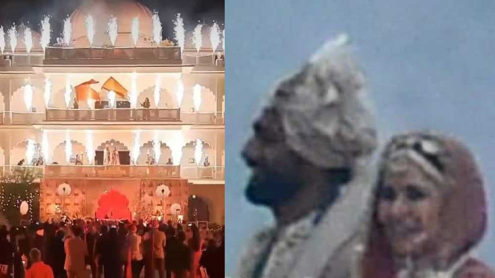 মণ্ডপ সাজানো হয়েছিল ফুলে ফুলে। চার পাশে খাটানো ছিল একাধিক তাঁবু। যেখানে বসে বিশ্রাম নিয়েছিলেন অতিথিরা। খাবার দাবার, সরবৎ— সবই তাঁবুতেই!