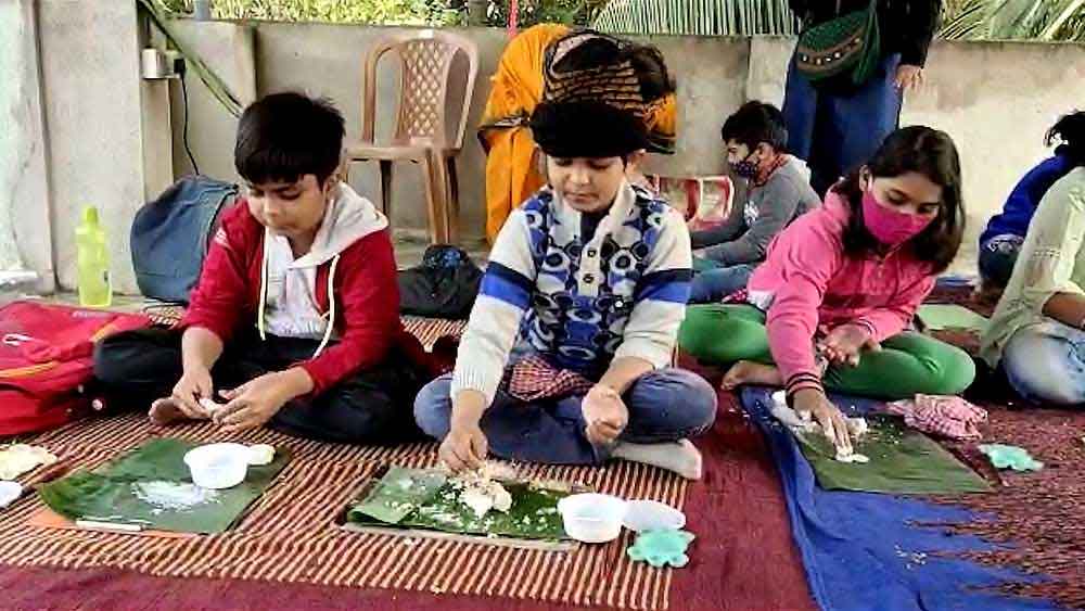 Art wor made by loaf, An workshop done at Santiniketan dgtld