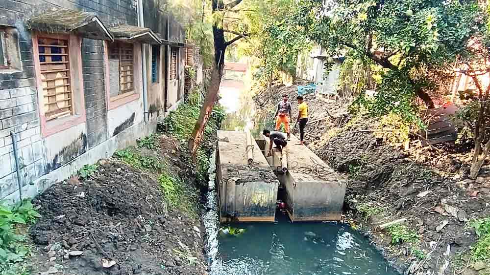 poor condition of drainage system of Chandernagore 