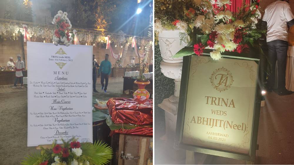 খাবারের মেন্যু ও সদর দরজার ছবি