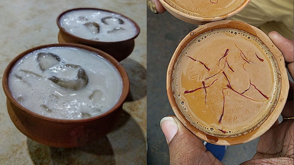 দুধ কোলা , কেশর চা
