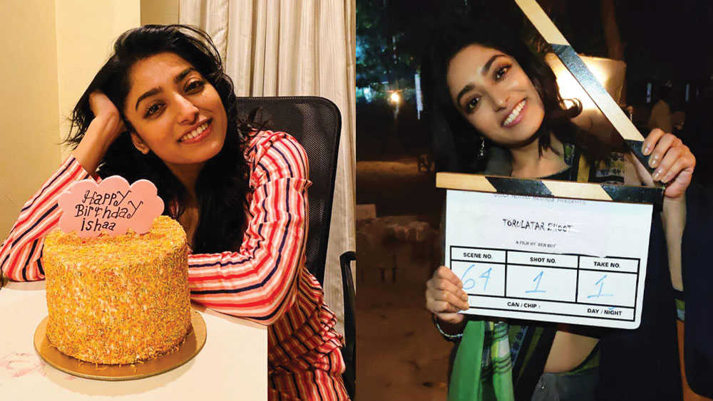 ‘তরুলতার ভূত’-এর শ্যুটিংয়ে ইশার জন্মদিন পালন