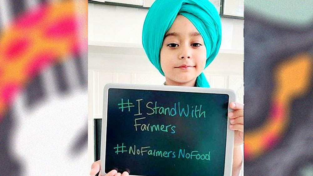 সমর্থন: ব্রিটেনের প্রতিবাদী শিখ শিশু।