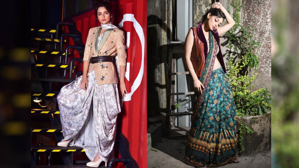 ব্লেজার ও লেদার জ্যাকেটে সুস্মিতা  আর বিবৃতি।