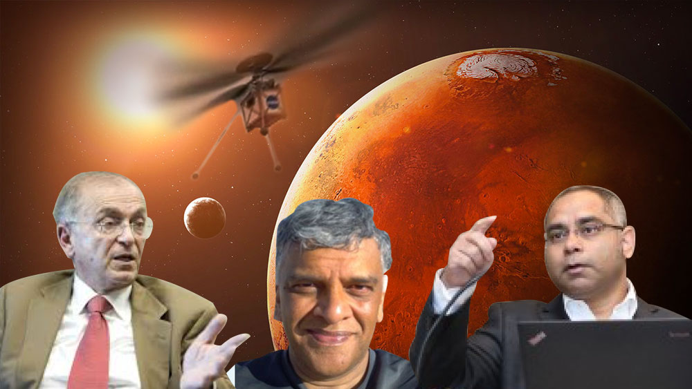 স্বপ্নপূরণের তিন জাদুকর। চার্লস এলাচি (বাঁ দিক থেকে), জে বব বলরাম ও অনুভব দত্ত।