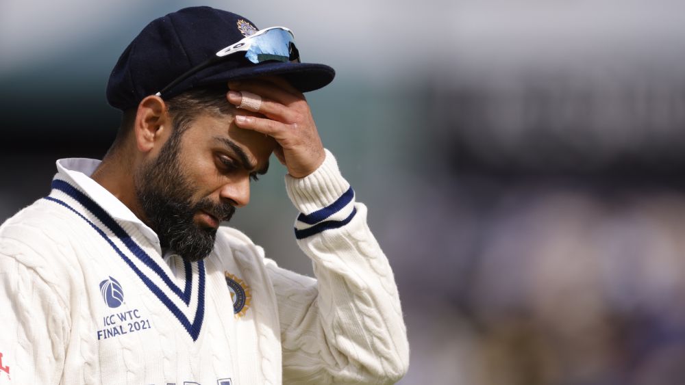 বিশ্ব টেস্ট ফাইনাল হারের পর হতাশ বিরাট কোহলী। ফাইল চিত্র। 