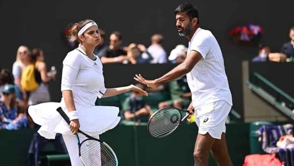 সানিয়ার সার্ভে কিছু সমস্যা দেখা গেলেও বোপান্না দুরন্ত।