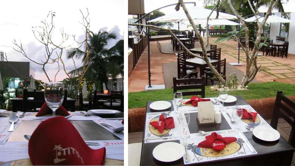 গোয়ার আমেজের একটা খণ্ডচিত্র মেলে এই টিটো’জ-এ এলে। আরব সাগরের হাওয়া, পা ডোবানো বালি, কাগজের লন্ঠন, পর্তুগিজ স্থাপত্যের পাবের সঙ্গে সারা রাত পার্টি করার ঠিকানাও আছে টিটো’জ-এ। চাইলে হাতে ককটেল নিয়ে স্থানীয় কিংবা বিদেশি সঙ্গীতে মাথা দোলাতে পারেন কিংবা টিটো’জ-এর কোর্টইয়ার্ডে সপরিবারে বসাতে পারেন রাতের খাওয়া দাওয়ার আসর। আকছার তারকাদেরও দেখা মেলে এখানে এলে। পার্টিপ্রেমী বা পর্যটনপ্রমীদের কথায় গোয়ায় এসে টিটো’জ-এ না যাওয়া অনেকটা প্যারিসে গিয়ে আইফেল টাওয়ার না দেখে চলে আসার মতোই আমেজহীন।