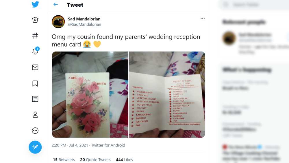 টুইটারের সেই পোস্ট। 