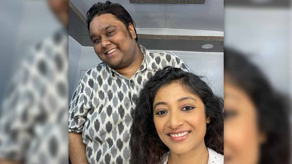 সাজঘরে অর্জুন দত্তের সঙ্গে পাওলি দাম