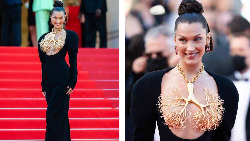 বেলার এই ‘টপলেস গাউন এবং ফুসফুস নেকলেস’ নেট দুনিয়ায় ছড়িয়ে পড়েছে। ফ্যাশন সমালোচকেরা একবাক্যে স্বীকার করেছেন বেলার এই পোশাক কানে এ যাবৎ কালের সেরা ‘লুক’। তাঁরা বলেছেন, বেলা তাঁর ফ্যাশনবোধে নিজেই নিজেকে ছাপিয়ে গিয়েছেন।