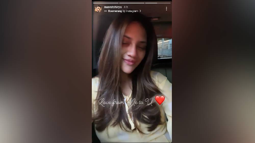নুসরতের ইনস্টাগ্রাম স্টোরি।