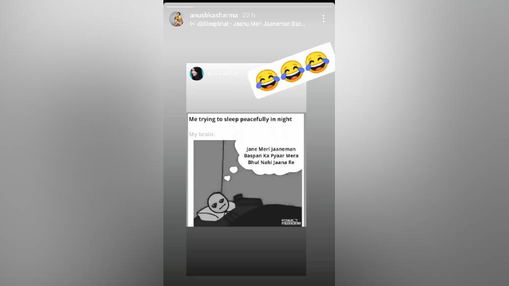 অনুষ্কার ইনস্টাগ্রাম স্টোরি।