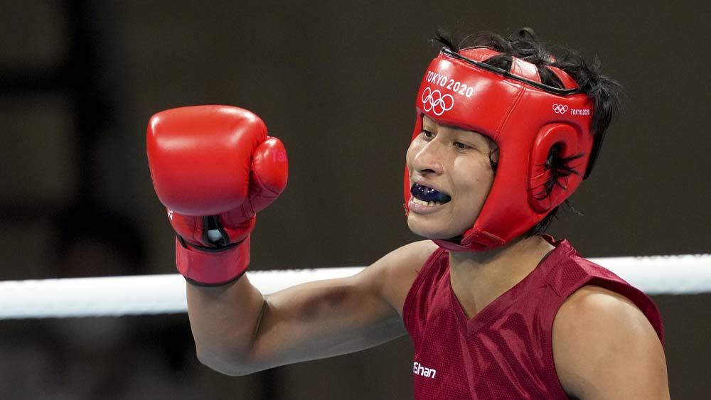 ব্রোঞ্জ জয়ী লভলিনা।