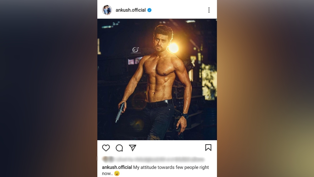 অঙ্কুশের ইনস্টাগ্রাম স্টোরি।