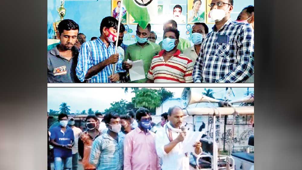 TMC's campaign after BJP members joined them