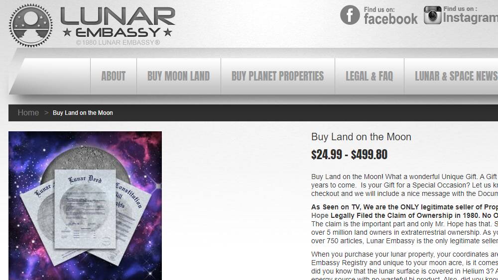 হোপের সংস্থার নাম লুনার এমব্যাসি। যার বাংলা অর্থ চান্দ্র দূতাবাস। চাঁদে হোপের জায়গাজমির ‘দেখভাল’ করে এই সংস্থাটিই।