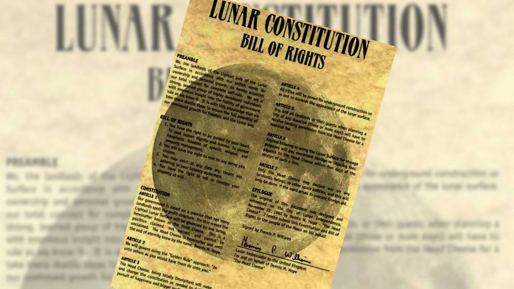 সরকার থাকলে সংবিধান লাগে, দরকার নিজস্ব মূদ্রা, পতাকা, প্রতীক-সহ আরও অনেক কিছু। হোপ সেই সবই বানিয়েছেন। তাঁর গ্যালাকটিক সরকারের নিজস্ব মূদ্রা রয়েছে। আছে নিজস্ব আইন-কানুনও।