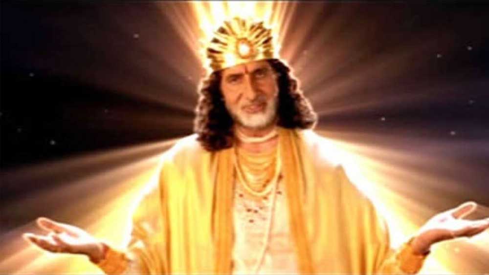 ২০০২-এ অর্জুন সাজনানি পরিচালিত ‘অগ্নিবর্ষা’ ছবিতে আবার এক গুরুত্বপূর্ণ ভূমিকায় অতিথি হিসেবে আসেন অমিতাভ। পুরাণ-নির্ভর এই ছবিতে দেবরাজ ইন্দ্রের ভূমিকায় দেখা যায় তাঁকে।