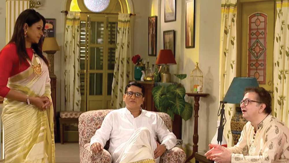 ‘দেশের মাটি’ ধারাবাহিকের একটি দৃশ্যে অভিনেতা।