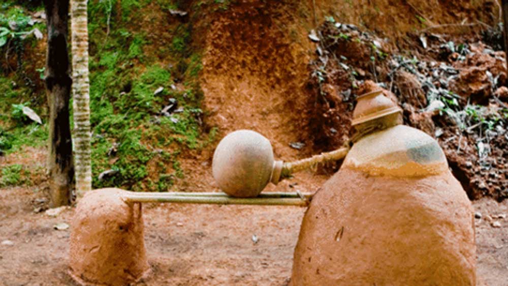 তারপর সেই রস ফারমেন্টেশনের জন্য কিছু সময় ঢাকা দিয়ে রেখে দেওয়া হয়। নির্দিষ্ট সময় পরে রসের পাত্রটি ফোটানো হয়। জলীয় অংশ বাষ্পীভূত হতে শুরু করে। এই বাষ্পটিকেই অন্য আর এক পাত্রে সংগ্রহ করে তৈরি হয় ফেনি।