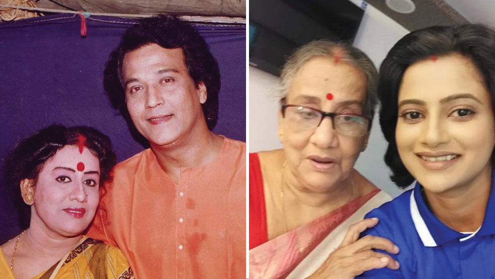 সন্তু মুখোপাধ্যায় ও ঊষসী রায়ের সঙ্গে জয়শ্রী মুখোপাধ্যায়