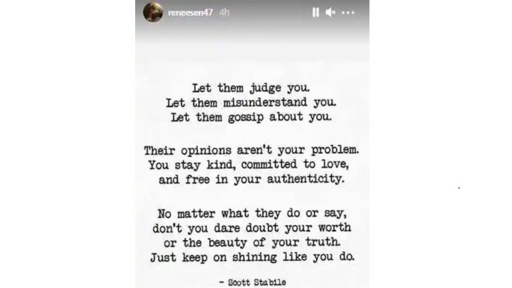 রেনের ইনস্টা স্টোরি