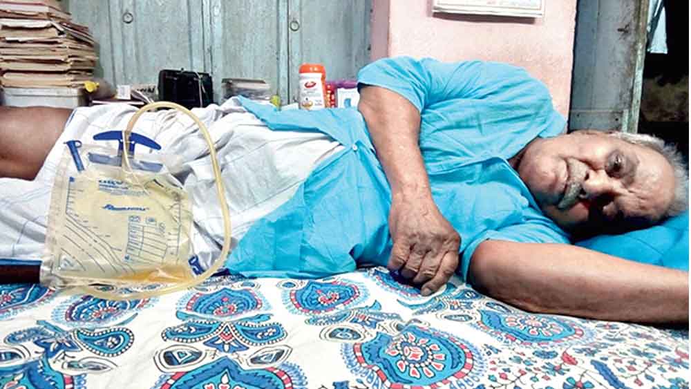 Old woman waiting for justice 