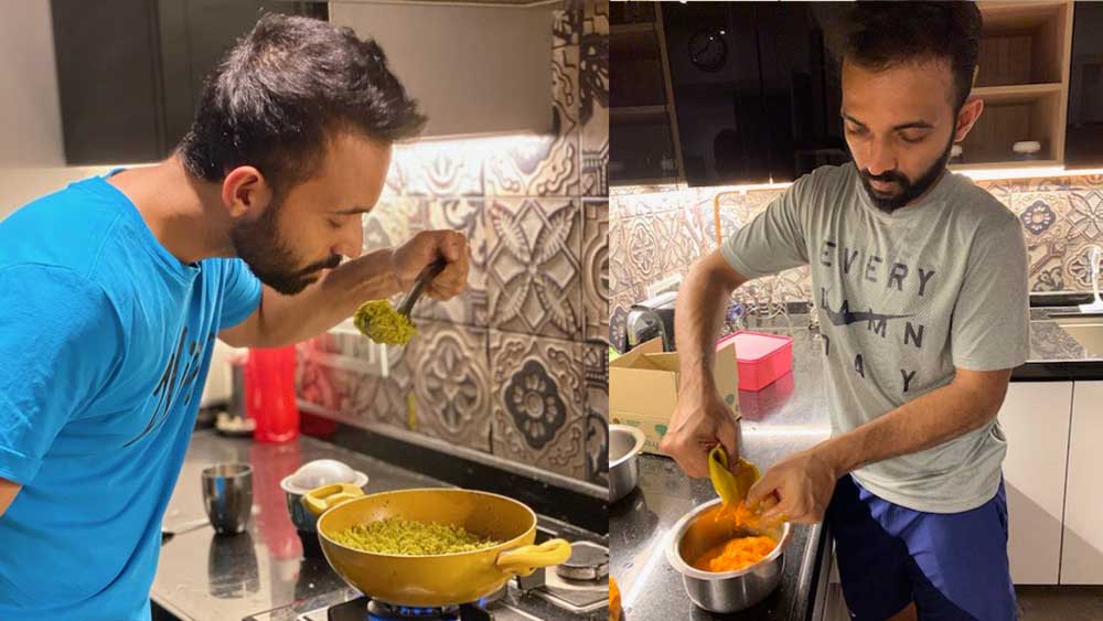 জিভে জল আনা নানারকম খাবার রান্না করতে পারেন ভারতীয় দলের সহ-অধিনায়ক অজিঙ্ক রাহানে।