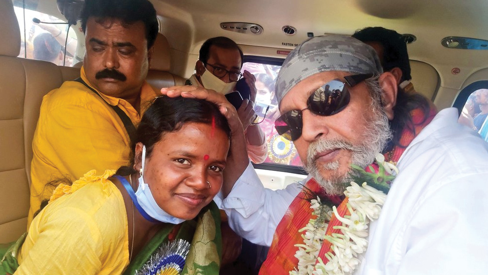 প্রচারে মিঠুন চক্রবর্তী। 