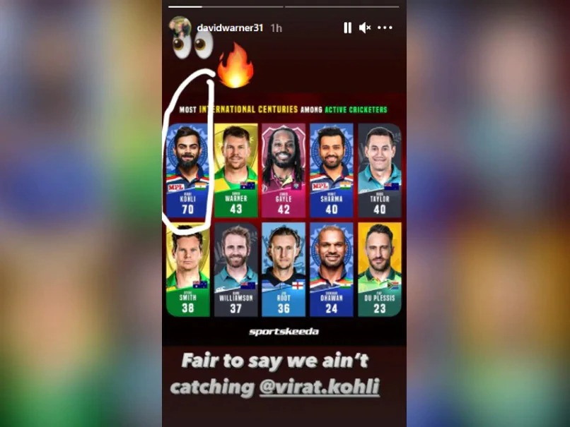 ডেভিড ওয়ার্নারের সেই ইনস্টাগ্রাম স্টোরি। 