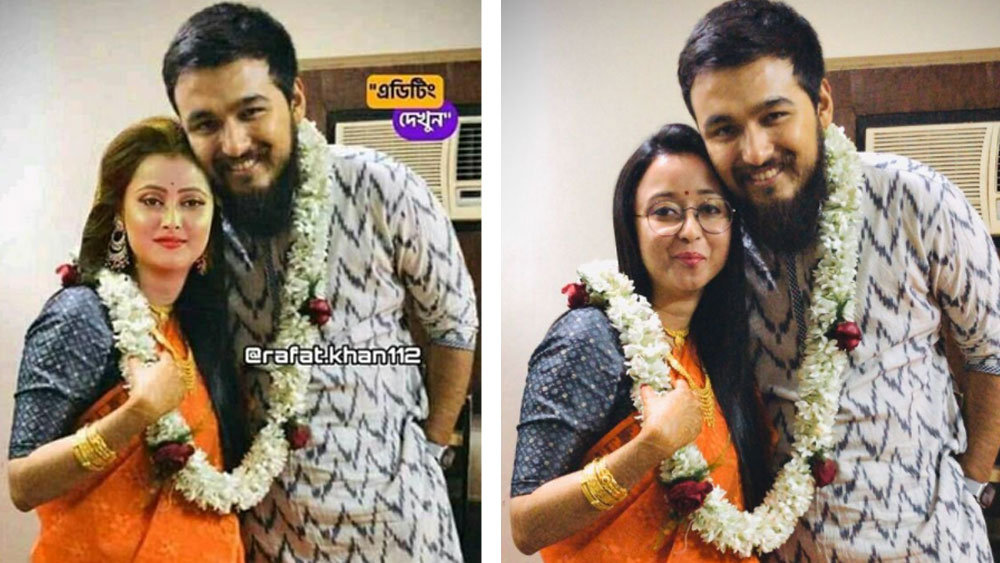 ভাইরাল ছবি ও আসল ছবি।