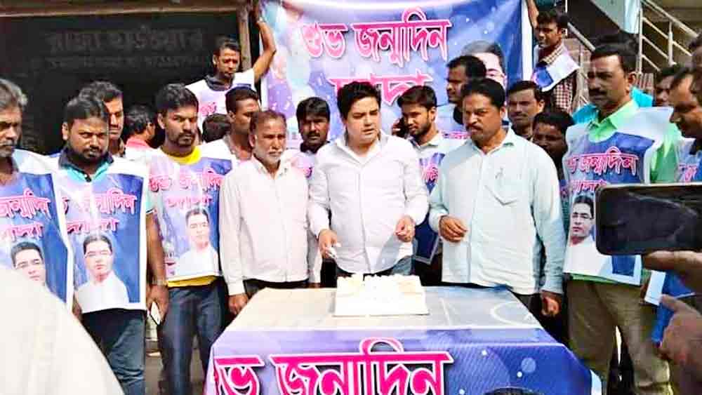 greetings for Abhishek Banerjee from TMC workers on his birthday