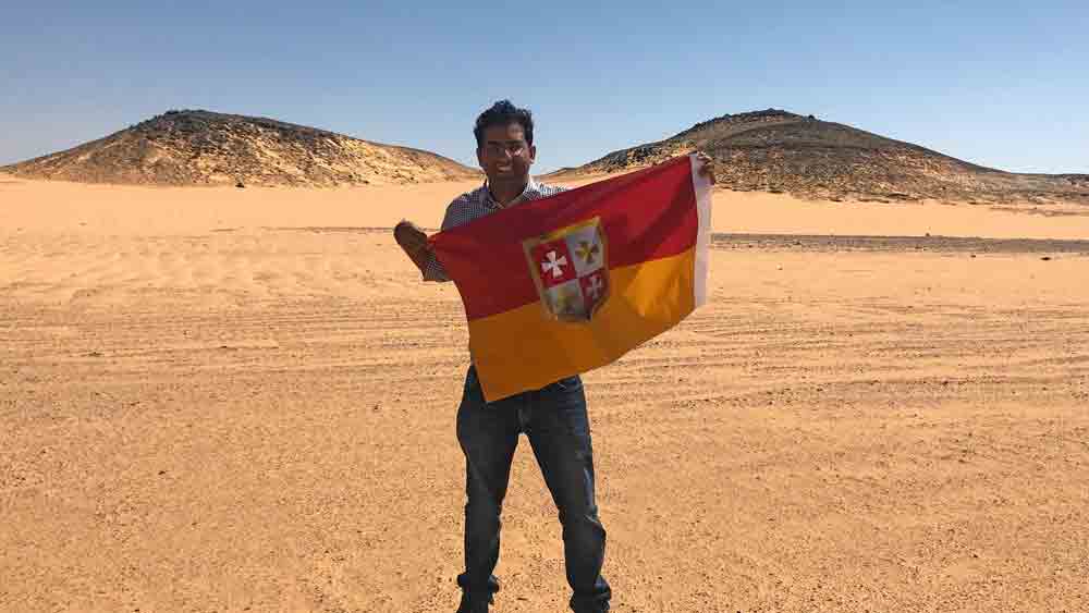 ২০১৭-তে সুযশ দীক্ষিত নামে এক ভারতীয় নিজেকে এই ভূখণ্ডের রাজা বলে ঘোষণা করেছিলেন। ছবি সৌজন্য ফেসবুক।