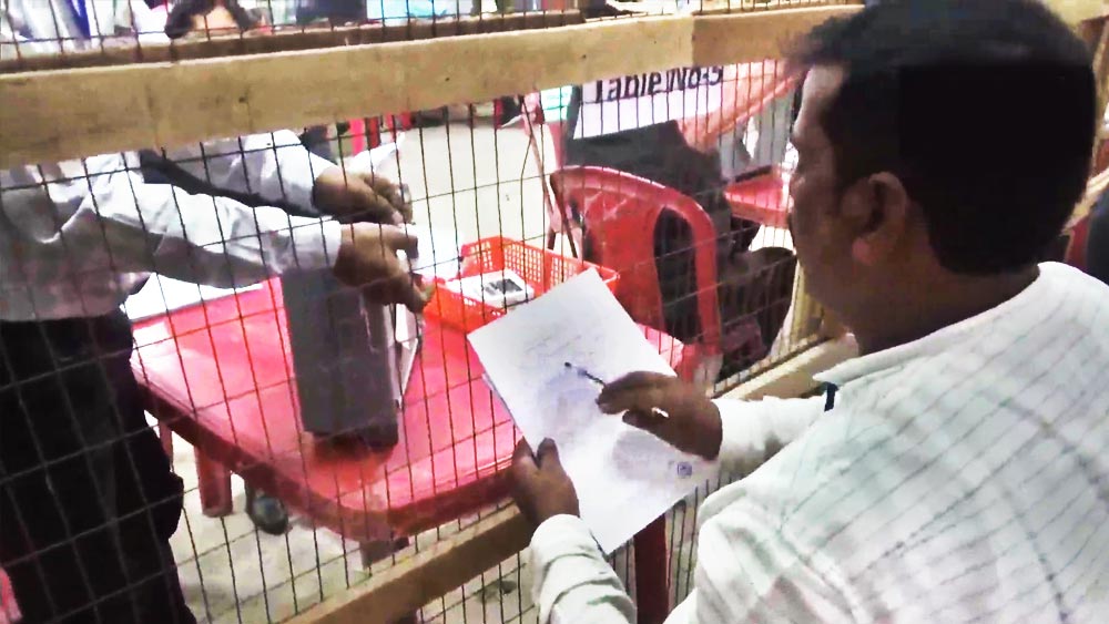 কড়া নিরাপত্তায় ভোটগণনা ত্রিপুরায়। ছবি সৌজন্য টুইটার।