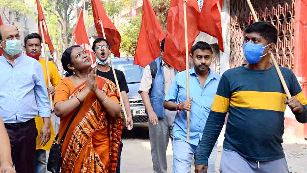 তিন নম্বর ওয়ার্ডের সিপিএম প্রার্থী নমিতা দাস।