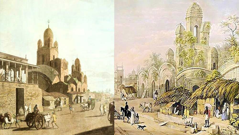 আজ যেখানে মহাকরণ, সেখানে ছিল সেন্ট অ্যানের গির্জা। ইংরেজদের তৈরি সেই আদি উপাসনাস্থল চুরমার হয়ে ভেঙে পড়েছিল। কয়েক টুকরো হয়ে গিয়েছিল কুমোরটুলির গোবিন্দরামের মন্দিরের মূল পঞ্চরত্ন চূড়া। দাপুটে গোবিন্দরাম ছিলেন সে কালের একজন ধনকুবের। তাঁর তৈরি মন্দিরের আর এক নাম ছিল ‘ব্ল্যাক প্যাগোডা’। শোনা যায়, উচ্চতায় তা ছিল অক্টারলোনি সৌধের থেকেও দীর্ঘ। (ছবি: সোশ্যাল মিডিয়া)