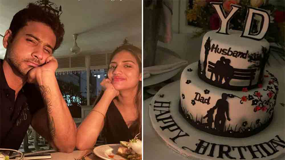 কেকের উপর ইংরেজি অক্ষরে লেখা, ‘ওয়াই ডি’।