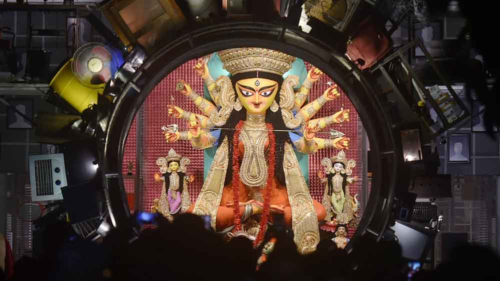 বালিগঞ্জের একটি মণ্ডপের প্রতিমা।