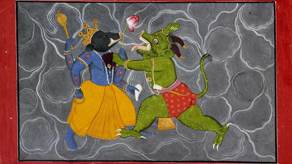 অন্য দিকে, দানবরাজ হিরণ্যাক্ষ তখন সন্তান কামনায় শিবের তপস্যা শুরু করেছেন। শিব তাঁর তপস্যায় তুষ্ট হয়ে অন্ধককে দান করলেন। হিরণ্যাক্ষ পরে দেবতাদের সঙ্গে ঘোরতর যুদ্ধে রত হন এবং বিষ্ণু বরাহ অবতারে তাঁকে বধ করেন।