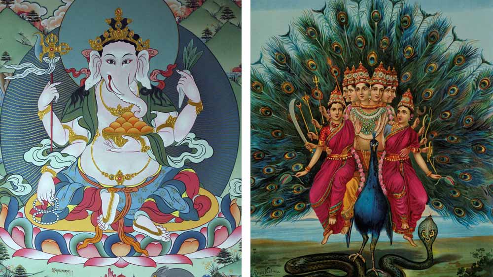 হর-পার্বতীর বাকি দুই পুত্রের জন্মও কিন্তু সে অর্থে ‘স্বাভাবিক’ নয়। গণপতি জন্মেছিলেন পার্বতীর গায়ের ময়লা থেকে। আর মহাভারত অনুসারে কার্তিকেয় জন্মান শিবের স্খলিত বীর্য থেকে। সেই বীর্য ধারণ করেন গঙ্গা। সেই ভ্রূণকে তাপ দেন অগ্নি। জন্মলাভ করে কার্তিকেয় গঙ্গার তীরেই পড়ে ছিলেন। সুতরাং, অন্ধকের মতো তাঁরাও ‘অ-স্বাভাবিক’। তা হলে অন্ধকের জীবন কেন এত বেদনার হল? সে ‘অন্ধকারের সন্তান’ বলে? উত্তর মেলে না।