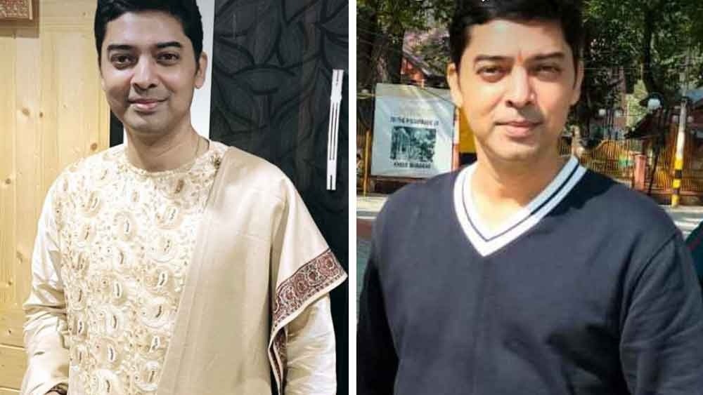 অষ্টমীর অঞ্জলি দিতে গিয়ে ক্ষীর ভবানী মন্দির ঘুরে দেখেছেন ভাস্বর।