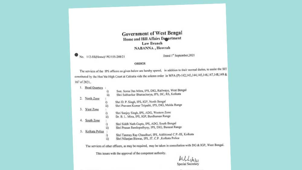 রাজ্য সরকারের জারি করা বিবৃতি।