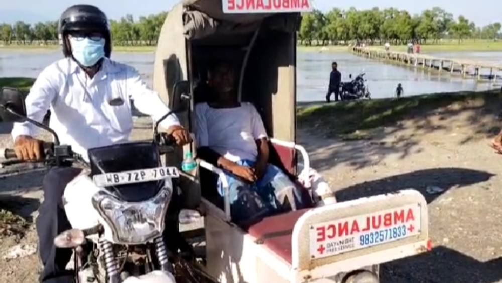 Padmashree awardee karimul haq, the ambulance man alleged there is no bridge to cross a river in malbazar dgtld