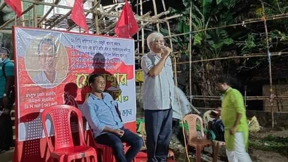 সামশেরগঞ্জে প্রচারে সুজন চক্রবর্তী